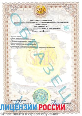 Образец сертификата соответствия (приложение) Егорлык Сертификат ISO 14001